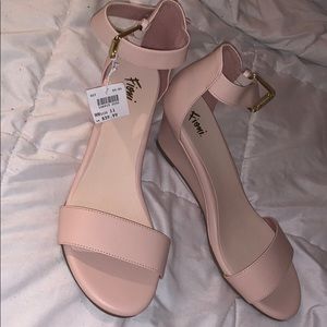 baby pink wedges